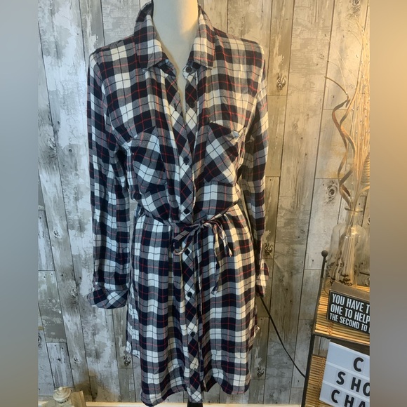 Rails ladies long flannel button down dress. Size L - Picture 1 of 4